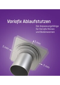 Kessel entwickelt anpassungsfähigen Ablaufstutzen „Variofix” aus Edelstahl