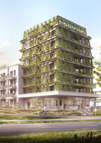 HP&P: Fassadenbegrünte Seniorenwohnanlage in Dachau