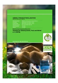 Das Institut Bauen und Umwelt stellt neue Muster-EPDs für Mörtel vor