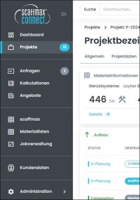 Softtech GmbH: Webanwendung Scaffmax Connect mit neuen Features