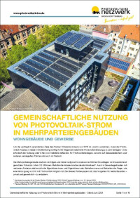 KEA Faktenblatt zu Photovoltaik auf Mehrparteienhäusern und Gewerbegebäuden