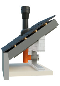 Dezentrale Wohnraumlüftung: „Einzelraumlüfter B 44 160” für Schrägdächer von Vallox