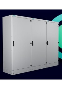 Siemens stellt industrielle Steuerschränke aus grünem Stahl vor