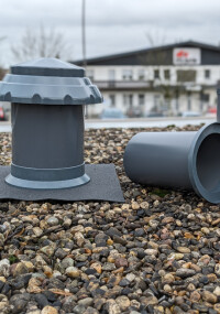 Erweiterung des universellen 4 in 1 Flachdachlüftungssystems von Fleck