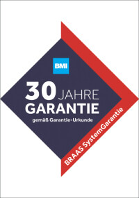 Braas gibt 30 Jahre Systemgarantie für die Regensicherheit des gesamten Dachsystems