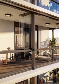 Solhouse: Verglasungen von Lumon für die Balkonfassade eines 50-stöckiges Hochhauses in Kanada