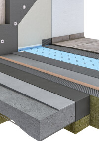 PCI-Systemaufbau mit geringer Aufbauhöhe für energetische Sanierung von Balkonen