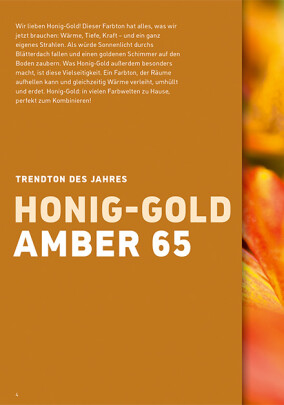Caparol Trendfarbe 2024: Honig Gold