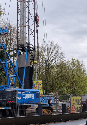 Video Guard sichert Kanalbaumaßnahme an der A42
