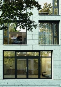 Effiziente Eingangstür für den Objektbau von Schüco