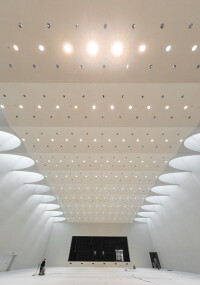 Unsichtbar installiertes Sprinklerrohrleitungsystem im Heidelberger Congress Center