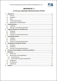 FDB: Merkblatt Nr. 3 zur Planung vorgefertigter Stahlbetonfassaden überarbeitet