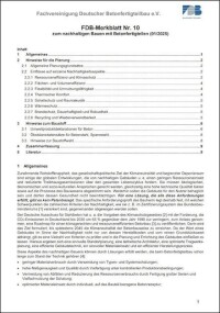 FDB: Neue und aktualisierte Merkblätter zum nachhaltigen Bauen