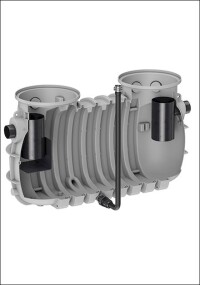 ACO Haustechnik: Fettabscheider ACO LipuMax-P-H mit separatem Entsorgungsschacht