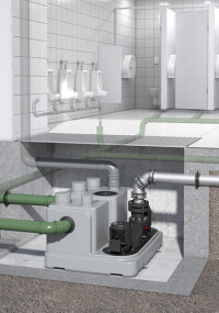 Doppelpumpen-Hebeanlage ACO Muli-Nova DDP für U-Bahnhöfe und Einkaufszentren