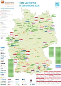 BVG-Landkarte „Tiefe Geothermieprojekte in Deutschland” – über 150 Projekte geplant