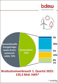 Erneuerbare Energien decken knapp die Hälfte des Stromverbrauchs
