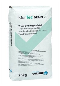 Zementärer Drainmörtel von Gutjahr für offenfugige Verlegung geeignet