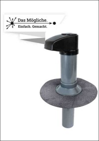 Fleck Flachdach-Schwanenhals: Sichere Leitungsdurchführung mit wetterfestem Klappelement