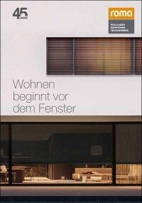 Roma veröffentlicht Gesamtprospekt für Sonnenschutzsysteme