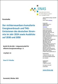 Kurzstudie zum kumulierten Energieverbrauch des deutschen Strommixes