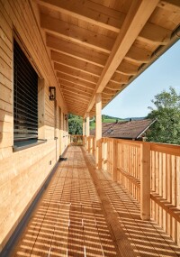 Maxit Strohpanel im Naturholzhaussystem von Eiler Holzbau