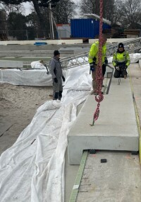 Ostseebrücke Scharbeutz: Treppenanlage muß Wind und Wetter trotzen