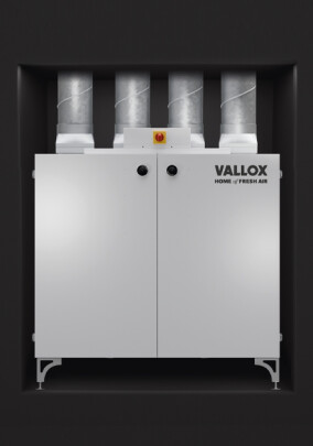 Zentrale Kompaktlüftung „Vario V” mit vertikalem Anschluss