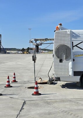 Robotergestützte Kanalsanierung am Flughafen Hahn