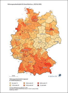 BBSR: Wohnungsbedarfsprognose bis 2030
