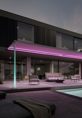 Markilux: Atmosphärische LED-Lichter auf dem Balkon, der Terrasse und im Garten