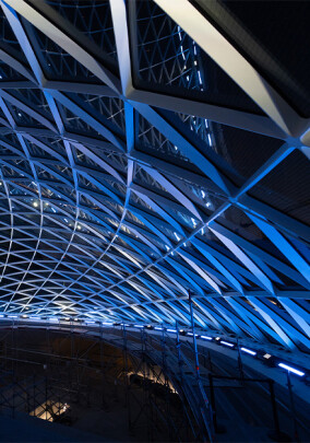 Stuttgart 21: Seele enthüllt erste Stahl-Glas-Kuppel