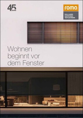 Roma veröffentlicht Gesamtprospekt für Sonnenschutzsysteme