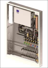 Uponor Combi Port E-Hybrid als Wohnungsstation für bedarfsgerechtes Warmwasser