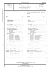 Neue Richtlinie: Abbruch von baulichen und technischen Anlagen
