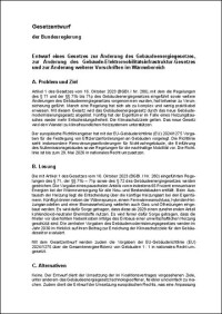 Änderung des Gebäude-Elektro­mobilitätsinfrastruktur-Gesetzes beschlossen