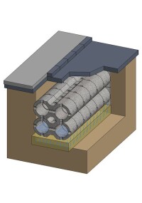 Sickerelement CaviTop für oberflächennahe Versickerung großer Regenmengen