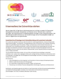 BAK schließt sich Bündnis zum Hitzeaktionstag an