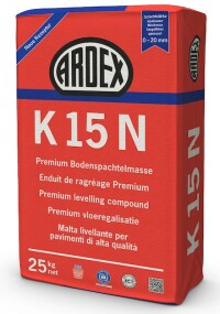 Bodenspachtelmasse Ardex K 15 N ersetzt Ardex K 15 DR