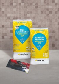 Schneller und sicherer Fliesen legen mit Weber Fliesenkleber 