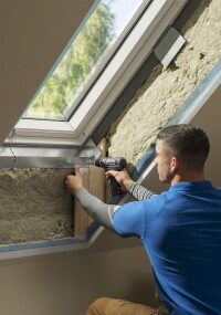 Velux erweitert Dampfsperrschürze BBX um Halterungen für Innenverkleidungen