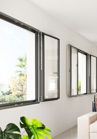 Siegenia Titan Axxent: Verdeckte Bandseite für 180° Öffnungsweite