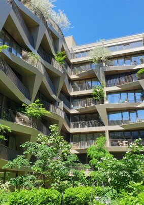 Dschungel mit Wasserrückhalt: Retentions-Gründach im Wohnquartier Charlie Living Berlin