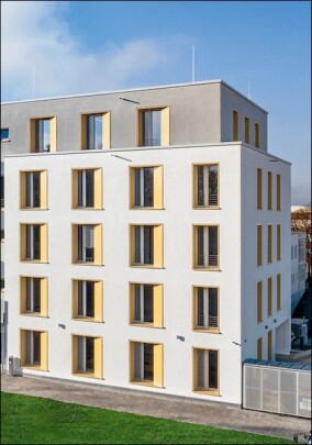 Bürogebäude ohne Heiztechnik mit Leipfinger-Bader Coriso Ziegeln errichtet