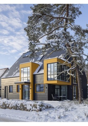 Cedral: Dach und Fassade verschmelzen zu einer monolithisch wirkenden Einheit