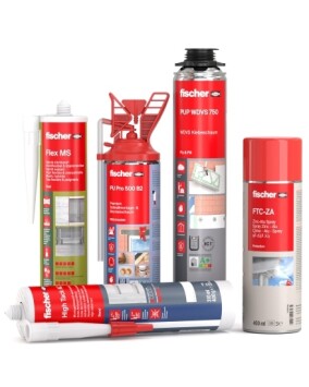 Fischer Kleb-, Dichtstoffe und PU-Schäume für Dach- und Holzbau