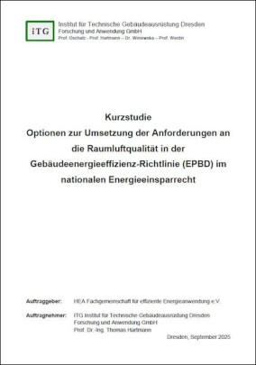 HEA-Kurzgutachten zeigt Umsetzungsmöglichkeiten neuer EU-Vorgaben zur Innenraumluftqualität