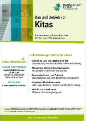 Bau und Betrieb von Kitas: Fachkonferenz 25./26. Juni 2026