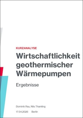 Kurzanalyse zur Wirtschaftlichkeit von Erdwärmepumpen