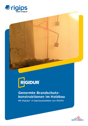 Neue Broschüre zu klassifizierten Brandschutzlösungen mit Rigips Rigidur H Gipsfaserplatten